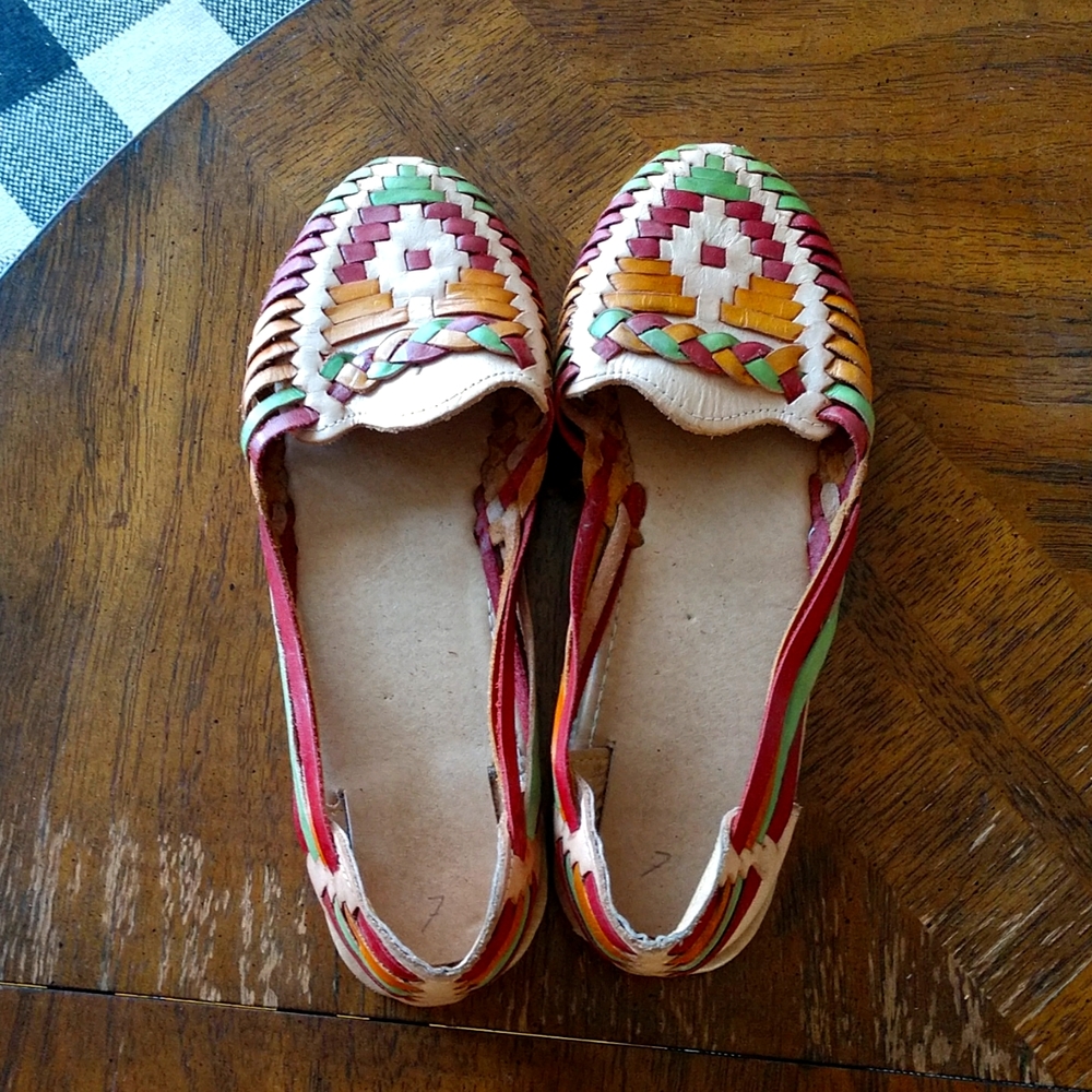 Woven leather flats - women's 10.5/11